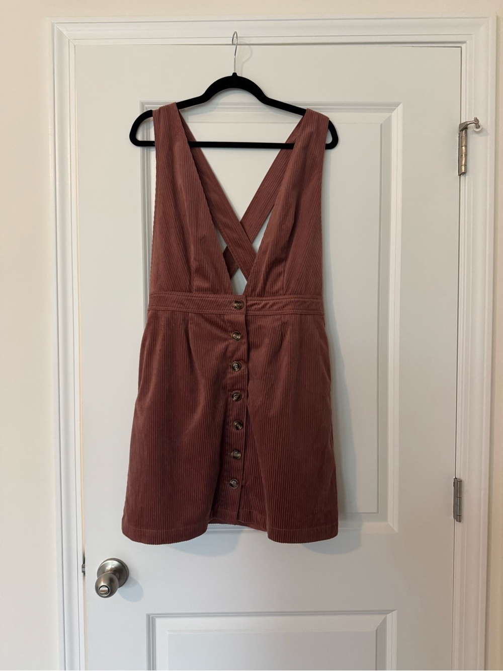 Kori Corduroy Button-Front Pinafore Dress size M